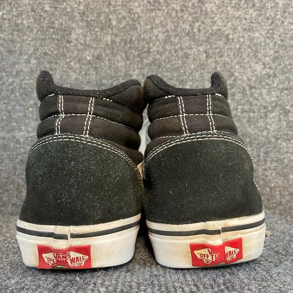 Vans Sk8-Hi High Top Sneakers Black White Canvas Suede Mens 9.5 VN000D5IB8C main image 6